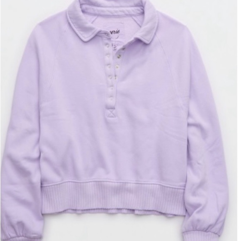 NEVER WORN Aerie Quarter Snap Sweatshirt-XXL